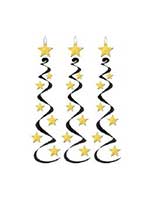 Star Whirls Black And Gold
