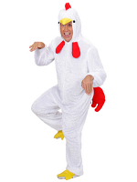  Plush White Chicken (Hooded Jumpsuit With Mask)