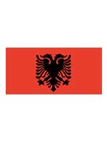 Albanian Flag 5ft x 3ft With Eyelets For Hanging