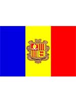 Andorran Flag 5ft x 3ft  With Eyelets For Hanging