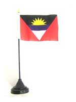 Antigua & Barbuda Table Flag with Base and Stick