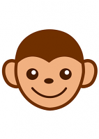 Baby Monkey Cartoon Emoji Mask