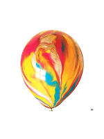  Balloons 12" Marble Psychedelic Assorted Colours 