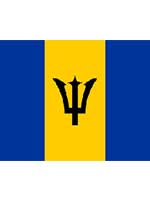 Barbados Flag 5ft x 3ft  With Eyelets For Hanging