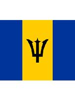 Barbados Flag 5ft x 3ft  With Eyelets For Hanging