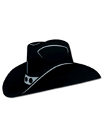 Black Foil Cowboy Hat Silhouette (2 Per Pack)