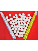 Blow Balls & Tubes. 50 Lightweight Paper Blow Balls And 2 x Tubes