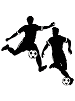 Boy Football Silhouettes 27½" & 28"