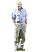 David Attenborough Cardboard Cutout with Free Table Top