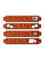 Casino Sign Cutouts Printed (4 In A Pack)