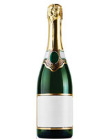 Champagne Bottle Cardboard Cutout