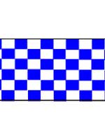 Check Blue And White Flag 5ft x 3ft With Eyelets For Hanging