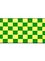 Check Green And Yellow Flag 5ft x 3ft  With Eyelets For Hanging