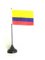 Colombia Table Flag with Stick and Base   
