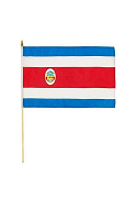 Costa Rica  Hand Held Flag 