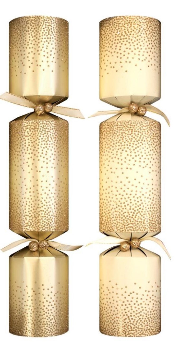 Gold and Cream Glitter Design Cracker (50)  