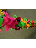 Decoration 'Flower' With Honeycomb Assorted Colour Garland
