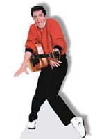 Elvis with Guitar and Red Sweater Cardboard Cutout 