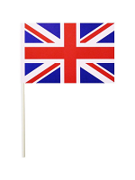  Union Jack Plastic Hand Held Flags 29cm x 17cm 