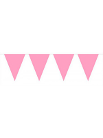 Bunting Pink Light 10m with 15 Flags