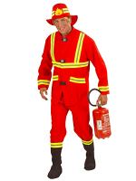 Fireman Costume F/Optic (Coat Pants Boot Covers Helmet)
