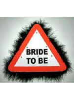 Flashing Warning Sign Big Brooch Bride To Be (Pack Of 1)