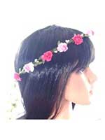 Flower Headband Garland - Pink