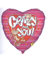 Foil Balloon 'CRAZY FOR YOU' 