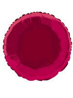 Foil Balloon Round Solid Metallic Burgundy 