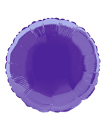 Foil Balloon Round Solid Metallic Deep Purple 