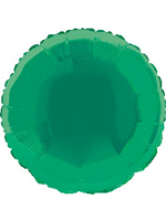 Foil Balloon Round Solid Metallic Green