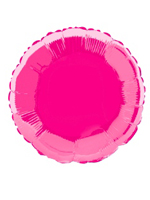 Foil Balloon Round Solid Metallic Hot Pink