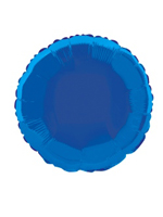 Foil Balloon Round Solid Metallic Royal Blue