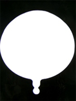 Foil Balloon Round Solid Metallic White 