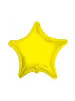 Foil Balloon Star Solid Metallic Yellow