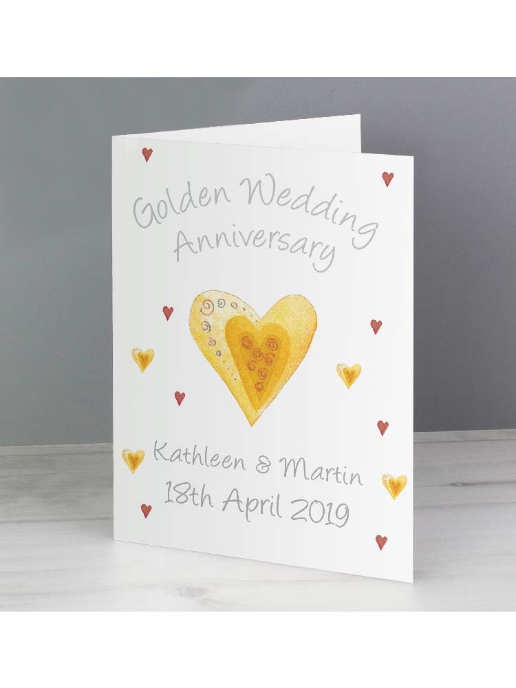 Personalised Golden Anniversary Card