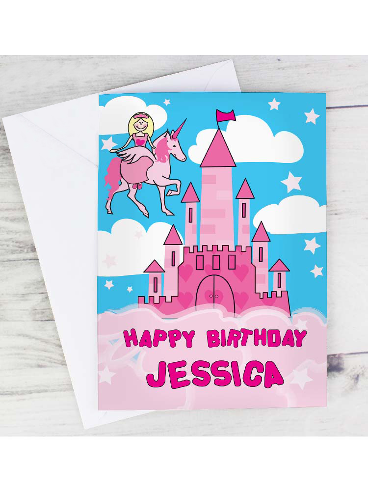 Personalised Princess & Unicorn Card