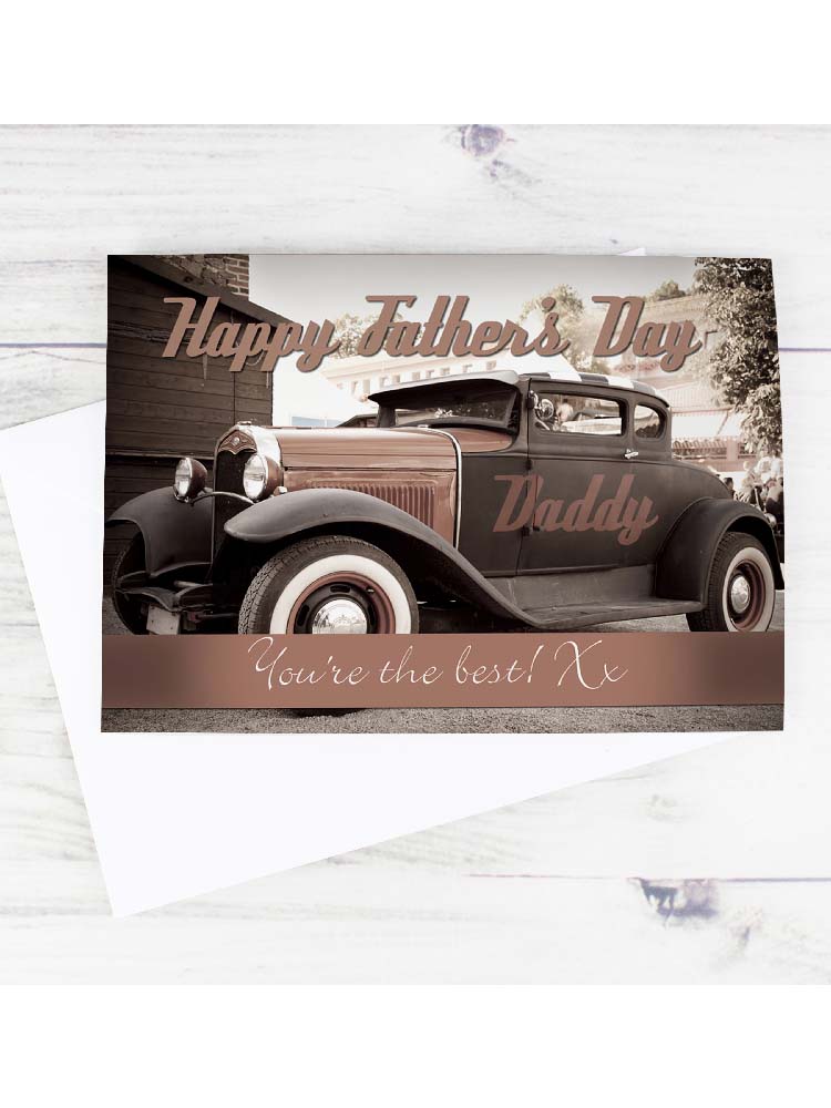 Personalised Classic Car Father's Day Card