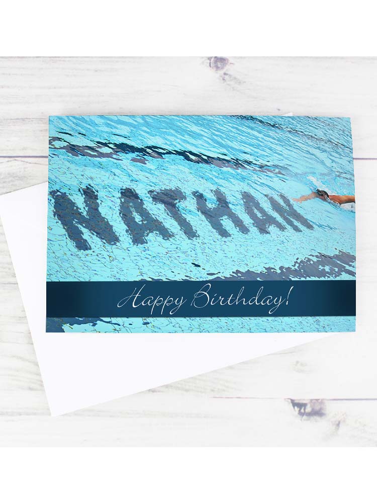 Personalised Swimmer Card
