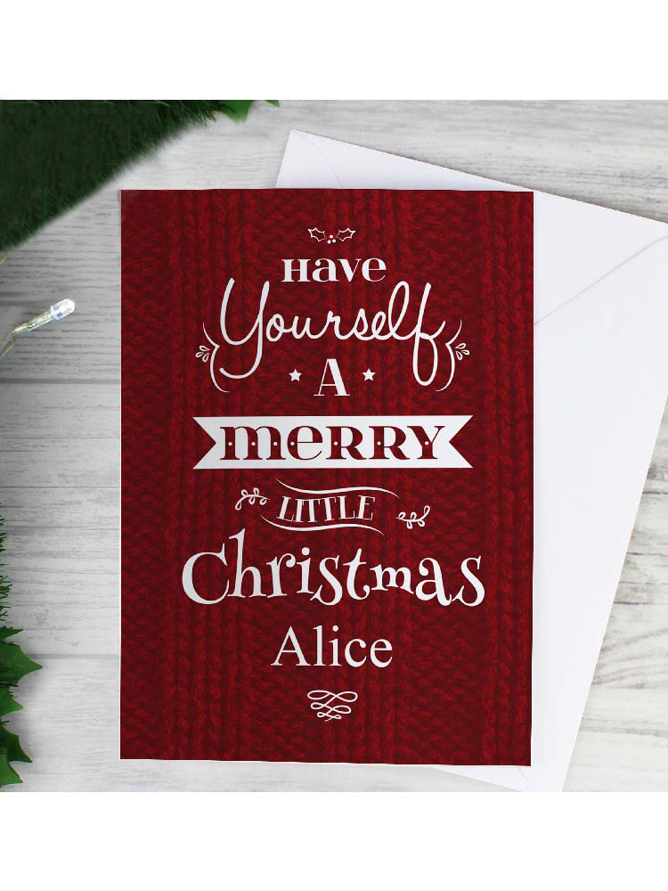 Personalised Merry Little Christmas Card