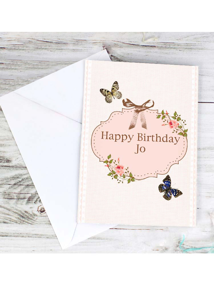 Personalised Delicate Butterfly Card