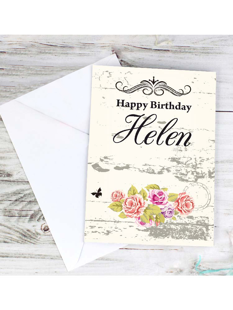 Personalised Shabby Chic Card