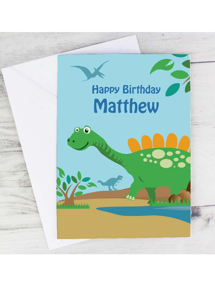 Personalised Dinosaur Card