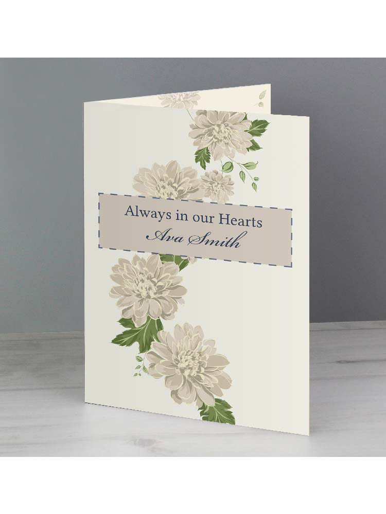 Personalised Gold Floral Card