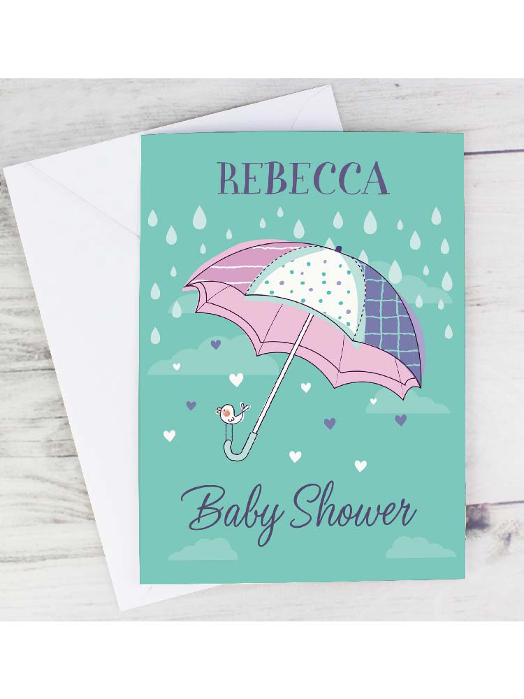 Personalised Baby Shower Umbrella Card