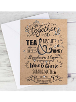 Personalised We Go Together Like... Card