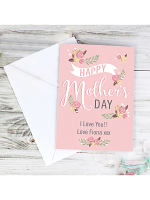 Personalised Floral Bouquet Mother's Day Card