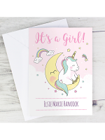 Personalised Baby Unicorn Card