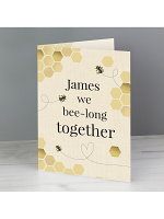 Personalised We Bee-Long Together Card