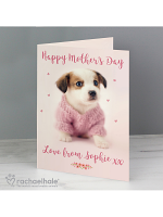 Personalised Rachael Hale Pink Puppy Card